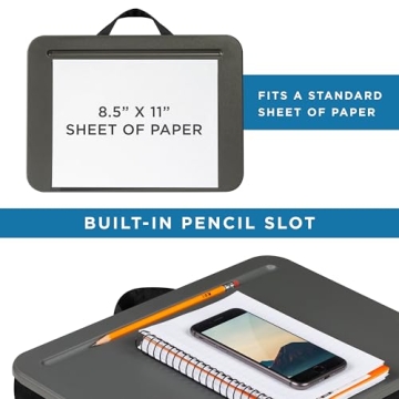 LAPGEAR Compact Lap Desk - Charcoal for 15" Laptops