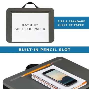 LAPGEAR Compact Lap Desk - Charcoal for 15" Laptops