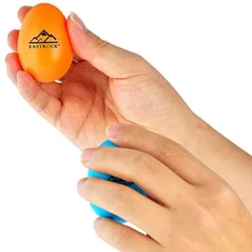 EastRock 6 PCS Plastic Egg Shaker Set Musical Hand Percussion Shakers Musical Maracas Percussion Instruments