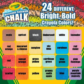Crayola 24-Count Sidewalk Chalk for Outdoor Fun