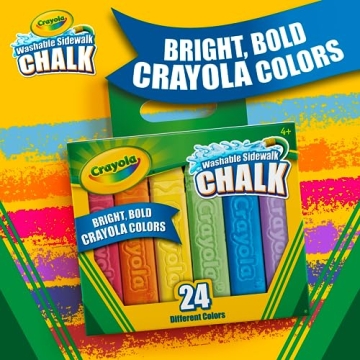 Crayola 24-Count Sidewalk Chalk for Outdoor Fun