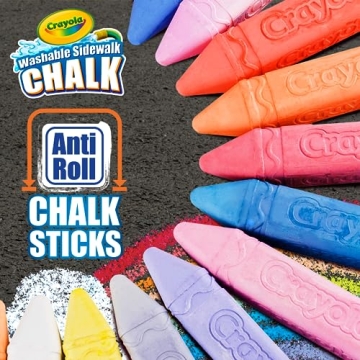 Crayola 24-Count Sidewalk Chalk for Outdoor Fun