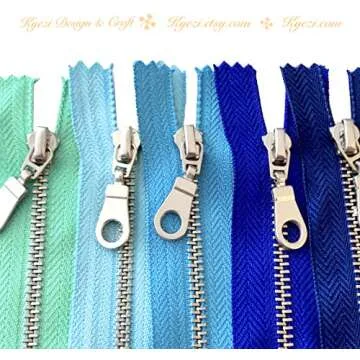 Kyezi 10 Pcs Quality Zippers with Donut Pulls for Crafts