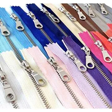 Kyezi 10 Pcs Quality Zippers with Donut Pulls for Crafts