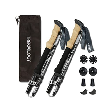 Trekology Trek-Z Collapsible Hiking Poles - Lightweight Support for All