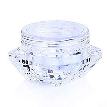 24 Pcs 5 Gram Clear Plastic Cosmetic Sample Empty Containers Diamond Shape Jars for Facial Cream, Ey...