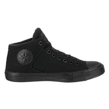 Converse Men's Street Canvas High Top Sneaker, Black/Black/Black, 7 M US