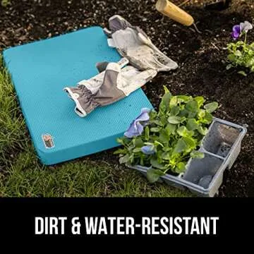 Gorilla Grip Extra Thick Kneeling Pad, Supportive Soft Foam Cushioning for Knee, Water Resistant Construction for Gardening, Bathing Baby, Workout Supplies, Lightweight, Garden Work Gifts, Turquoise