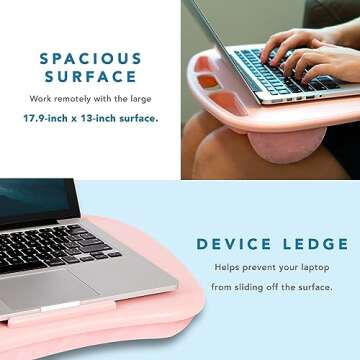 LAPGEAR MyDesk Lap Desk - Portable & Stylish for Laptops
