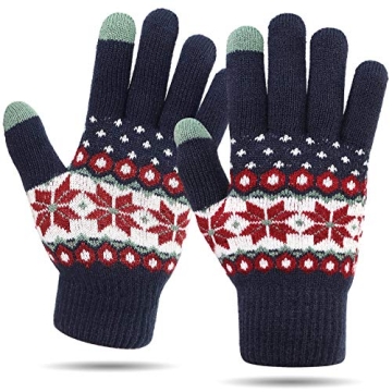 HÖTER Women Winter Wool Gloves - Touchscreen, Warm & Stylish