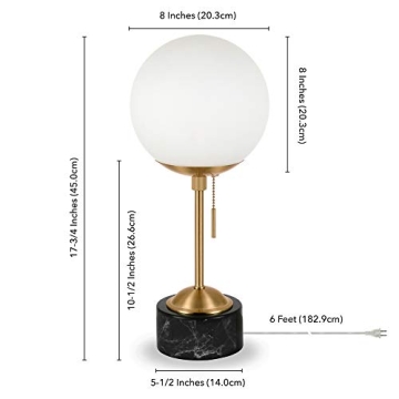 Reagan Table Lamp - Art Deco Marble & Glass Design