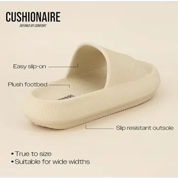 CUSHIONAIRE Feather Slides – Ultimate Comfort for Women
