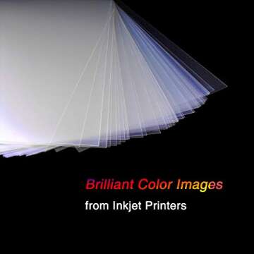 Koala OHP Film Overhead Projector Film 8.5x11 Inch Single Side Printing Film for Inkjet Printer