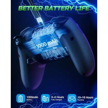 VOYEE Switch Controller with RGB Lights & Turbo Function