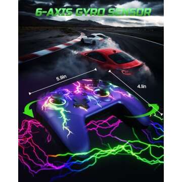 VOYEE Switch Controller with RGB Lights & Turbo Function