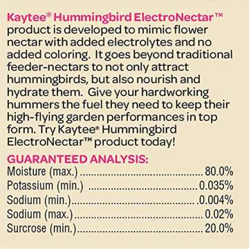Kaytee Hummingbird ElectroNectar Wild Bird Food, Ready to Use, 64 Ounces