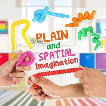 24 Pack Mini Pop Tubes - Fun Sensory Fidget Toy for Kids