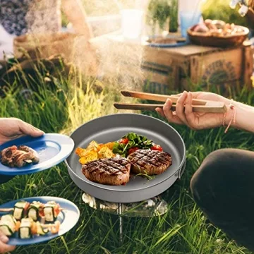 LIXADA Ultralight Titanium Frypan for Outdoor Cooking