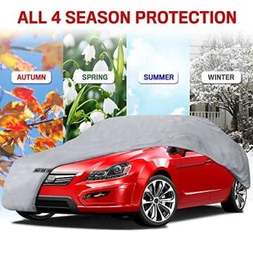 Motor Trend Breathable Lightweight Car Cover, Anti-Moisture Build-Up Water-Resistant Scratch-Resista...