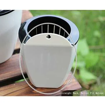 Sungmor Self Watering Wall Planter - Modern White Design