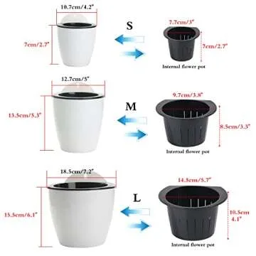 Sungmor Self Watering Wall Planter - Modern White Design