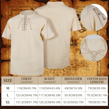 Hercicy 5-Piece Adult Pirate Costume Set for Themed Events