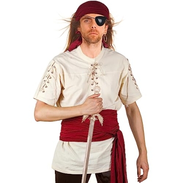 Hercicy 5-Piece Adult Pirate Costume Set for Themed Events