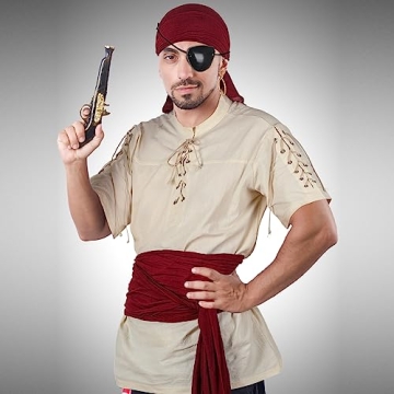 Hercicy 5-Piece Adult Pirate Costume Set for Themed Events