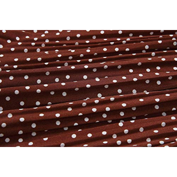 Stylish Exlura Women's High Waist Polka Dot Pleated Skirt