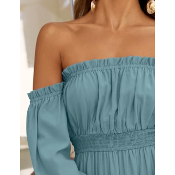 Stylish ZESICA Off Shoulder Maxi Dress for Women