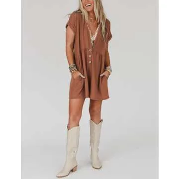 Yidarer Women's Summer Rompers - Stylish Casual V Neck