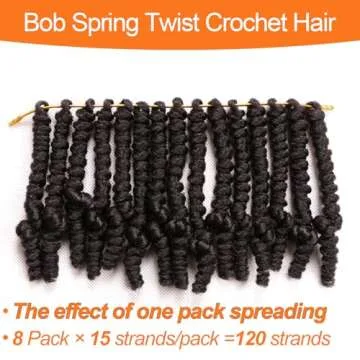 Lifabeauty 8 Packs Curly Spring Twist Crochet Hair for Women