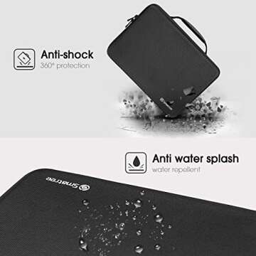 Smatree MacBook Pro Hard Sleeve for MacBook Pro 16.2 inch M4 2024/2023 A2991 A2780/2021 A2485, for MacBook Pro 16 inch 2019/A2141, for 11 inch iPad Air 2024/iPad Pro M4 2024 (No Key Board) Case, Black