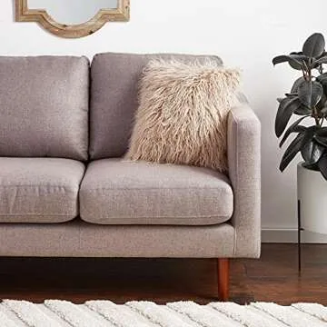 Luxurious Faux Fur Throw Pillow by SARO Lifestyle