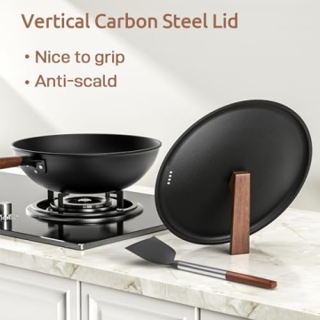 Todlabe 13-Inch Carbon Steel Wok: Non-Stick & Versatile