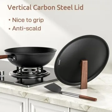 Todlabe 13-Inch Carbon Steel Wok: Non-Stick & Versatile