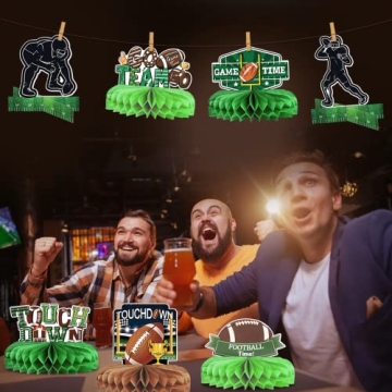 MZ.ogm Football Centerpieces for Super Bowl Table Decorations