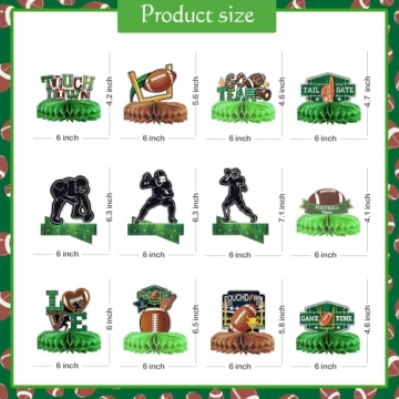 MZ.ogm Football Centerpieces for Super Bowl Table Decorations