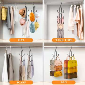 Purses Hanger Organizer 2 Pack for Space Saving Storage