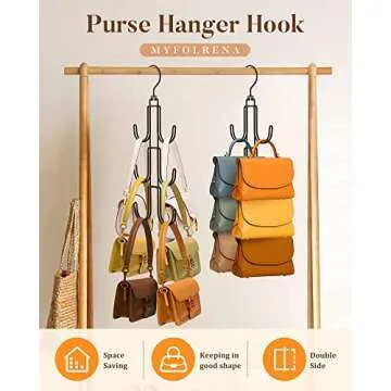 Purses Hanger Organizer 2 Pack for Space Saving Storage