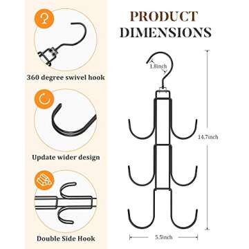 Purses Hanger Organizer 2 Pack for Space Saving Storage