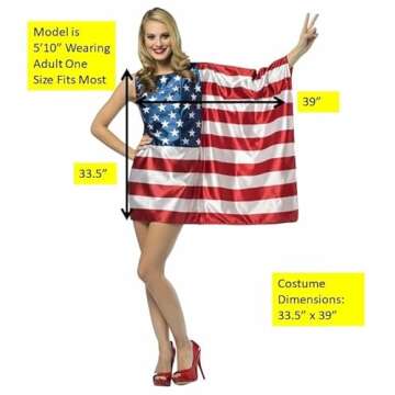 USA Flag Dress Costume for Women Ideal for Holiday Festivities