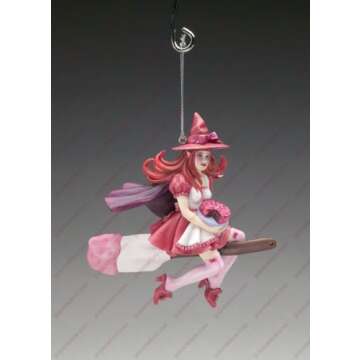 MUNRO Frosted Fantasia Kitchen Witch Hanging Ornament - Enchanted Home Décor for Charm and Whimsy