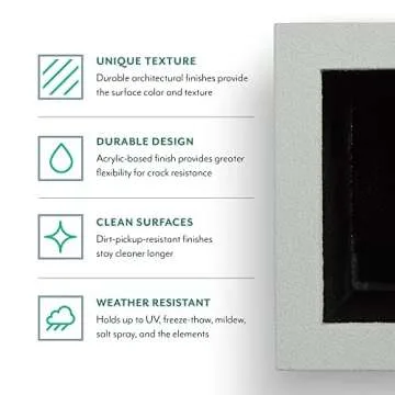 PolyStone Baja Modern Outdoor/Indoor Round Planter,23" L x 23" W x 19" H, Lightweight, Heavy Duty, Weather Resistant, Polymer Finish, Commercial Grade and Residential, Drain Hole (Sandstone Granite)