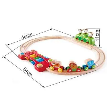 Hape Toddler Railway Train with Xylophone Track and Monkeys