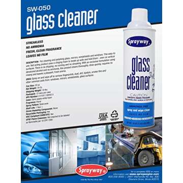 Sprayway Foaming Glass Cleaner for Home and Auto Use