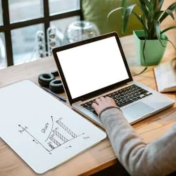 TORASO Glass Dry Erase Desktop Whiteboard, Foldable Gold Metal Stand,8.7” x 11.8” Small and Fancy Tabletop White Board, Desk Notepad for Office, Home, School(Stand Glass-2230,WH