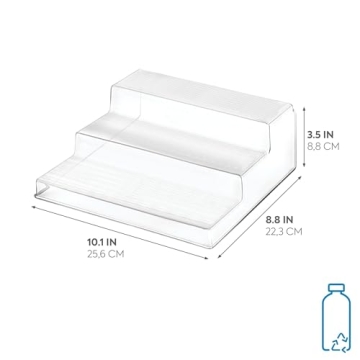 iDesign Recycled Plastic 3-Tier Spice Rack for Organizing