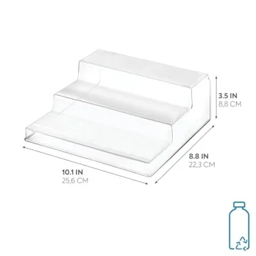 iDesign Recycled Plastic 3-Tier Spice Rack for Organizing