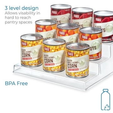 iDesign Recycled Plastic 3-Tier Spice Rack for Organizing